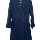 Modcloth NWT  Along for the Ride Navy Blue Crepe Coat Size MEDIUM Photo 0