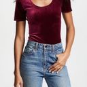 Commando  Velvet Tee Bodysuit in Berry NWT Size Small Photo 1