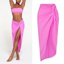 SKIMS Skim neon pink sarong midi skirt size large coverup beach vacation barbie summer Photo 1