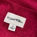 Studio Works  Pink Zip Jacket With Snakeskin Collar Photo 5