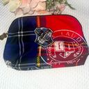 Estée Lauder Estee Lauder Red & Blue Tartan Plaid Cosmetic / Makeup Bag 9”x6”x1.75” NWOT Photo 0