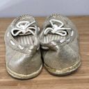 SO Women's  Brand Casual Flats Gold Shimmer Size 6.5 Medium Photo 4