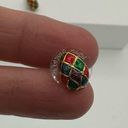 Joan Rivers  Faberge Egg Multicolor Stud Earrings Jewel Tone Photo 1