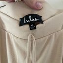 Lulus  cream wide leg high waisted lounge pants woman’s size medium Photo 3