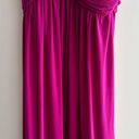 Oleg Cassini Fuchsia Floor-length Gown, Prom Dress, Wedding Guest Dress, Floral Photo 2