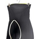 Alexis Peyton Strapless Ruffle Hem Bodycon Midi Dress Black White LBD XS Photo 4