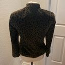 Kasper & Company ASL Leopard Print Velour Zip Up Jacket Sz 10 Cotton Photo 5