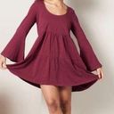 Known Supply • NWT Burgundy Jupiter Tiered Dress Organic Cotton Size XL Photo 0