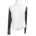 Alala  Sophisticate Mesh Sleeve Jacket Bone Black Mesh Womens Sz S Needs A Wash Photo 8