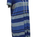 Talbots Shirt Dress Summer Cotton Knit Size Medium Blue Nautical Stripe Photo 1