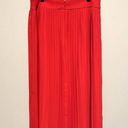 J.Crew NWT  Factory Pleated Midi Skirt Red Women's Size 6 Photo 1