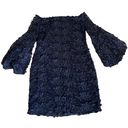 Ralph Lauren Lauren  Blue Floral Lace Off the Shoulder Sheath Dress Photo 1