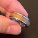 Edge Wood inlay tungsten carbide  ring size 9 Photo 6