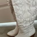 White Cowboy Boots Size 7 Photo 1