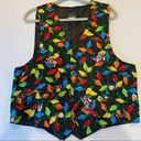 Looney Tunes  Mania Silk Vest Black Holiday Print Small Medium Bugs Bunny Tweety Photo 0