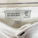 Abercrombie & Fitch  Mom Jeans Distressed White Jeans Size 8R Preppy Photo 4