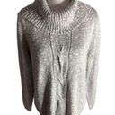 Sag Harbor  Missy Grey Metallic Turtleneck Pullover Long Sleeve Sweater Photo 2