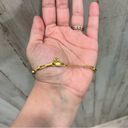 Madewell  Gold Tone T Clip Paper Clip Bracelet Photo 1