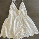 Urban Outfitters White Eyelet Halter Romper Photo 0