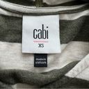 CAbi  Playoff Ivory & Green Stripe Ling Sleeves Hoodie Style #3995 Photo 4