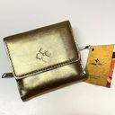 Patricia Nash Verla Gold Vintage Leather Trifold Wallet with RFID Protection Photo 0