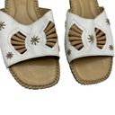 st. john's bay ST JOHN’S BAY WHITE STARFISH DESIGN SLIDE ON SANDALS SIZE 10M Photo 1