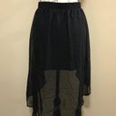 Forever 21 High Low Chiffon Black Skirt Large Photo 4