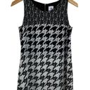 CAbi  Black‎ and White Broken Check Houndstooth Sleeveless Tank Blouse Photo 0