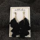 Ettika  Daydreamer Black Gold Tassel Earrings Gold Nickel Free Revolve Photo 1