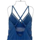 Bleu Rod Beattie  Mesh-Trimmed Cross-Back One-Piece Swimsuit Marine Blue Size 10 Photo 6