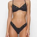 SKIMS Lace Bra Underwire Scoop Size 32D Onyx Black NWT Photo 0