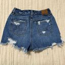 American Eagle  Distressed High Rise Mom Shorts Photo 1