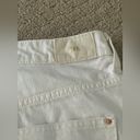 ZARA High Rise White Raw Hem Straight Leg Jean Size 10 Bin 265 Photo 7