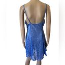 Petra Fashions  Vintage 90s Blue Sheer Cottagecore Boho Lingerie Mini Slip Dress Photo 6