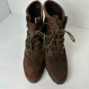 Ralph Lauren LRL  Womens size 11 Chunky Lace Up Suede Heeled Lace Up Ankle Boots Photo 2