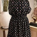 Wilfred  ARITZIA Black Floral Effet Cinched Halter Dress Size Large‎ Photo 0