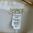 l*space L* Anthropologie Pacifica Button Down Cinch Waist Coverup Tunic White XS/S Photo 3