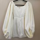 House Of CB  'Carlyn' Ivory Satin Balloon Sleeve Mini Dress/Size XS NWOT Photo 6