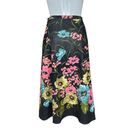 Anne Klein AK  Blue Corduroy Sequins and Floral Design A-Line Midi Skirt Size 10 Photo 3