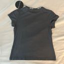 White Fox Boutique , Close To Home Top, Small Charcoal Grey Short Sleeve Tshirt Photo 10