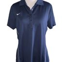 Nike  452885 Ladies Dri-FIT Sport Swoosh Pique Polo Top Midnight Navy Large Photo 0