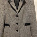Talbots  Wool & Leather Blazer Size 6 Photo 0