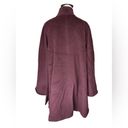 Max Mara  burgundy virgin wool longline peacoat coat size 10 Photo 3