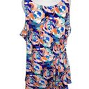 Ruby  Ribbon Smudged Floral Blue Orange Tank Top Tunic Size XL NWOT Photo 7