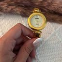 Gold Quartz Vintage Diamond Cuff Watch Photo 2