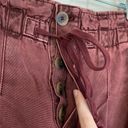 Free People  Margate Pleated Trouser Burgundy Rust Red Autumn Size Small Paperbag Photo 5