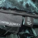 Cynthia Rowley  Dark Green Velvet Wide Leg Pants Sz 4 Photo 2