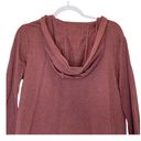 Garnet Hill  Women's Light Burgundy Hoodie V-Neck Sweatshirt Size XS Photo 5