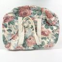 Vintage Floral Pastel Duffel Weekender Gym Overnight Tote Bag Cotton Photo 1