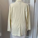 Denim & Co . EUC 2X yellow seersucker long sleeve jacket Photo 2